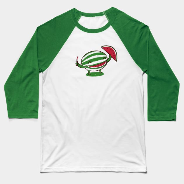 HAPPY SLICE OF LIFE Baseball T-Shirt by Randyotter